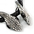 Crystal Double Snake With Black Leather Cord Necklace/46cm Long/ 8cm Ext - view 7