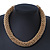 Chunky Mesh Choker Necklace In Gold Plating - 38cm Length/ 4cm Extension - view 8