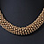 Chunky Mesh Choker Necklace In Gold Plating - 38cm Length/ 4cm Extension - view 6