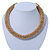 Chunky Mesh Choker Necklace In Gold Plating - 38cm Length/ 4cm Extension - view 3