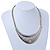 Ethnic Etched Bib Style Necklace In Silver Tone - 38cm Length/ 8cm Extension - view 5