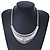 Ethnic Etched Bib Style Necklace In Silver Tone - 38cm Length/ 8cm Extension - view 2