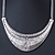 Ethnic Etched Bib Style Necklace In Silver Tone - 38cm Length/ 8cm Extension - view 3