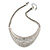 Ethnic Etched Bib Style Necklace In Silver Tone - 38cm Length/ 8cm Extension - view 6