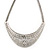 Ethnic Etched Bib Style Necklace In Silver Tone - 38cm Length/ 8cm Extension - view 7