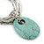 Ethnic Turquoise Stone Snake Chain Necklace In Silver Tone - 44cm Length/ 6cm Extension - view 4