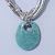 Ethnic Turquoise Stone Snake Chain Necklace In Silver Tone - 44cm Length/ 6cm Extension - view 11