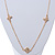 Long Crystal Butterfly & Flower Necklace In Gold Plating - 124cm Length/ 6cm Extension - view 10