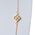 Long Crystal Butterfly & Flower Necklace In Gold Plating - 124cm Length/ 6cm Extension - view 12