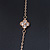 Long Crystal Butterfly & Flower Necklace In Gold Plating - 124cm Length/ 6cm Extension - view 8