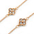 Long Crystal Butterfly & Flower Necklace In Gold Plating - 124cm Length/ 6cm Extension - view 2
