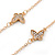 Long Crystal Butterfly & Flower Necklace In Gold Plating - 124cm Length/ 6cm Extension - view 3