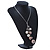 Rhodium Plated Snake Chains Necklace With Long Simulated Pearl Tassel - 60cm Length/ 7cm Extension - view 10