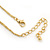 Long Stylish Brown Enamel Flower Necklace In Gold Plating - 104cm Length/ 5cm Extension - view 3