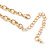 Long Open Round White Resin Bead Necklace In Gold Plating - 70cm Length/ 6cm Extension - view 6