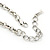 Ethnic Oval Link Chunky Neckace In Silver Plating - 38cm Length/ 5cm Extension - view 4