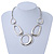Ethnic Oval Link Chunky Neckace In Silver Plating - 38cm Length/ 5cm Extension - view 5
