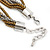 Two Tone Mesh Chain With Crystal Ring Necklace - 36cm Length/ 6cm Extension - view 9