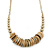 Contemporary Wood, Diamante Metal Rings Bead Necklace In Gold Plating - 42cm Length/ 7cm Extension - view 5