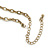 Contemporary Wood, Diamante Metal Rings Bead Necklace In Gold Plating - 42cm Length/ 7cm Extension - view 9