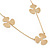 Long Gold Plated Textured 'Trefoil' Necklace - 100cm Length/ 6cm Extension - view 3