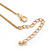 Long Gold Plated Textured 'Trefoil' Necklace - 100cm Length/ 6cm Extension - view 5