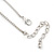 Long Rhodium Plated Textured 'Trefoil' Necklace - 100cm Length/ 6cm Extension - view 4