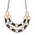 Silver/ Gold/ Black Tone Diamante Square Link Mesh Chain Necklace - 52cm Length/ 7cm Extension