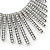 Vintage Inspired Crystal Bars Bib Style Necklace In Antique Silver Finish - 40cm Length/ 7cm Extension - view 12
