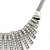 Vintage Inspired Crystal Bars Bib Style Necklace In Antique Silver Finish - 40cm Length/ 7cm Extension - view 13