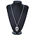 Statement Crystal 3D 'Skull' Pendant With Long Silver Tone Rope Style Chain - 72cm Length/ 5cm Extension - view 5