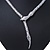 Silver Tone 'Snake' Necklace - 43cm Length - view 9