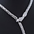 Silver Tone 'Snake' Necklace - 43cm Length - view 10