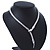 Silver Tone 'Snake' Necklace - 43cm Length - view 12