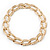 Chunky Gold Plated Hammered Oval Link Choker Necklace - 36cm Length - view 2