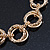 Gold Plated Mesh & Polished Ring Necklace - 50cm Length - view 12