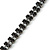 Victorian Style Black/ Green Crystal Choker Necklace In Gun Metal Finish - 26cm L/ 6cm Ext - view 6