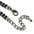 Victorian Style Black/ Green Crystal Choker Necklace In Gun Metal Finish - 26cm L/ 6cm Ext - view 7