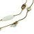 Vintage Inspired Two Strand Light Green Bead Necklace In Bronze Tone Metal - 68cm L/ 5cm Ext - view 6