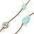 Vintage Inspired Two Strand Light Green Bead Necklace In Bronze Tone Metal - 68cm L/ 5cm Ext - view 3