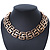 Statement Polished Open Square Link Necklace In Gold Plating - 46cm Length - view 7