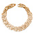 Statement Polished Open Square Link Necklace In Gold Plating - 46cm Length - view 2