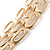 Statement Polished Open Square Link Necklace In Gold Plating - 46cm Length - view 10