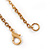 Gold Plated Chain with White, Transparent Acrylic Bead Necklace with Tassel - 60cm L/ 11cm L (Tassel) - view 5