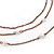 3 Strand, Layered Bead Necklace In Bronze Tone - 40cm L/ 6cm Ext - view 6