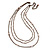 3 Strand, Layered Bead Necklace In Bronze Tone - 40cm L/ 6cm Ext - view 8