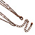 3 Strand, Layered Bead Necklace In Bronze Tone - 40cm L/ 6cm Ext - view 5