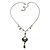 Marcasite Crystal, Beaded Pendant With 42cm L/ 6cm Ext Pewter Tone Chain - view 2