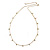 Long Delicate Chain with Pearl, Crystal Bead Charm In Gold Tone Necklace - 78cm L/ 8cm Ext - view 3