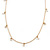 Long Delicate Chain with Pearl, Crystal Bead Charm In Gold Tone Necklace - 78cm L/ 8cm Ext - view 4